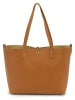 Mia Tomazzi Leder-Shopper "Zanardelli" in Hellbraun - (B)45 x (H)30 x (T)12 cm