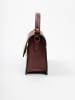 Lia Biassoni Skórzana torebka "Fegana" w kolorze bordowym - 20 x 14 x 8 cm