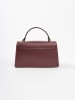 Lia Biassoni Skórzana torebka "Fegana" w kolorze bordowym - 20 x 14 x 8 cm