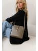Lia Biassoni Leder-Umhängetasche in Taupe - (B)24 x (H)22 x (T)10 cm