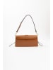 Lia Biassoni Leder-Schultertasche in Hellbraun - (B)27 x (H)14 x (T)6 cm