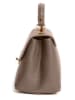 Lia Biassoni Leder-Henkeltasche in Taupe - (B)23 x (H)16 x (T)12 cm