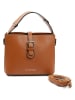 Lia Biassoni Leder-Henkeltasche in Hellbraun - (B)25 x (H)20 x (T)12 cm