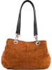Lia Biassoni Skórzana torebka w kolorze jasnobrązowym - 32 x 20 x 14 cm