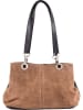 Lia Biassoni Leren schoudertas taupe - (B)32 x (H)20 x (D)14 cm