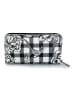 Mila Blu Leren portemonnee "Rovere" zwart/wit - (B)20 x (H)11 x (D)2 cm