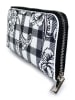 Mila Blu Leren portemonnee "Rovere" zwart/wit - (B)20 x (H)11 x (D)2 cm