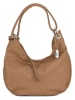 Anna Morellini Leren schoudertas "Alba" lichtbruin - (B)38 x (H)34 x (D)10 cm