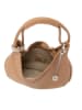 Anna Morellini Leder-Schultertasche "Alba" in Hellbraun - (B)38 x (H)34 x (T)10 cm