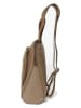 Anna Morellini Leder-Rucksack " Breta" in Taupe - (B)24 x (H)30 x (T)12 cm