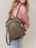 Anna Morellini Leder-Rucksack " Breta" in Taupe - (B)24 x (H)30 x (T)12 cm