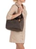Anna Morellini Leder-Schultertasche "Sebastiana" in Braun - (B)38 x (H)36 x (T)14 cm