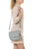 Anna Morellini Leren schoudertas "Iseppa" grijs - (B)24 x (H)21 x (D)9 cm