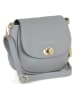 Anna Morellini Leren schoudertas "Iseppa" grijs - (B)24 x (H)21 x (D)9 cm