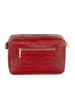 Anna Morellini Leren schoudertas "Donatella" rood - (B)25 x (H)16 x (D)9 cm