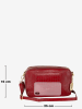 Anna Morellini Leren schoudertas "Donatella" rood - (B)25 x (H)16 x (D)9 cm