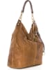 Mia Tomazzi Skórzany shopper bag "Niguarda" w kolorze jasnobrązowym - 42 x 38 x 17 cm