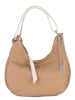 Anna Morellini Leder-Schultertasche "Alba" in Beige - (B)38 x (H)34 x (T)10 cm