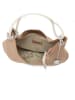 Anna Morellini Leder-Schultertasche "Alba" in Beige - (B)38 x (H)34 x (T)10 cm