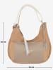 Anna Morellini Leder-Schultertasche "Alba" in Beige - (B)38 x (H)34 x (T)10 cm