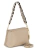 Anna Morellini Leder-Schultertasche "Gessica" in Beige - (B)27 x (H)20 x (T)12 cm
