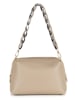 Anna Morellini Leder-Schultertasche "Gessica" in Beige - (B)27 x (H)20 x (T)12 cm