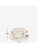 Anna Morellini Leder-Umhängetasche "Aldina" in Hellbeige - (B)22 x (H)18 x (T)11 cm