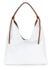 Anna Morellini Leren schoudertas "Samuela" wit - (B)38 x (H)30 x (D)10 cm