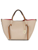 Anna Morellini Leder-Henkeltasche "Pietrina" in Beige - (B)26 x (H)25 x (T)15 cm