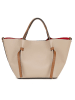 Anna Morellini Leren handtas "Pietrina" beige - (B)26 x (H)25 x (D)15 cm
