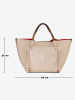 Anna Morellini Leder-Henkeltasche "Pietrina" in Beige - (B)26 x (H)25 x (T)15 cm