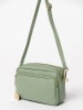 Anna Morellini Skórzana torebka "Colomba" w kolorze zielonym - 22 x 10 x 15 cm