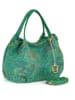 Mia Tomazzi Leder-Henkeltasche "Gonfalone" in Grün - (B)24 x (H)21 x (T)13 cm