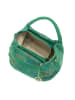 Mia Tomazzi Leren handtas "Gonfalone" groen - (B)24 x (H)21 x (D)13 cm