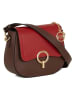 Mia Tomazzi Leren schoudertas "Carracci" bordeaux - (B)23 x (H)18 x (D)7,5 cm