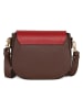 Mia Tomazzi Leren schoudertas "Carracci" bordeaux - (B)23 x (H)18 x (D)7,5 cm