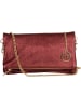 Mia Tomazzi Leren schoudertas bordeaux - (B)27 x (H)17 x (D)5 cm