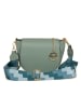 Mia Tomazzi Skórzana torebka "Barletta" w kolorze zielonym - 19 x 17 x 6 cm