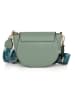 Mia Tomazzi Leren schoudertas "Barletta" groen - (B)19 x (H)17 x (D)6 cm
