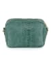 Mia Tomazzi Leren schoudertas "Ortles" groen - (B)21 x (H)14 x (D)8 cm