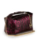 Mia Tomazzi Skórzana torebka "Clusone" w kolorze różowo-czarnym - 21 x 13 x 11 cm