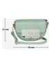 Mia Tomazzi Skórzana torebka "Azario" w kolorze jasnozielonym - 19 x 13 x 6 cm