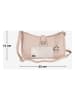 Mia Tomazzi Leren schoudertas "Cuneo" lichtroze - (B)23 x (H)13 x (D)7 cm