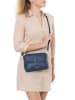 Mia Tomazzi Leder-Umhängetasche "Bardolino" in Blau - (B)28 x (H)19 x (T)13 cm