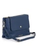 Mia Tomazzi Leder-Umhängetasche "Bardolino" in Blau - (B)28 x (H)19 x (T)13 cm