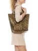 Mia Tomazzi Skórzany shopper bag "Barozzi" w kolorze jasnobrązowym - 31 x 36 x 20 cm