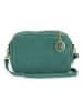 Mia Tomazzi Leder-Umhängetasche in Grün - (B)23 x (H)16 x (T)11 cm