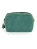 Mia Tomazzi Leren schoudertas groen - (B)23 x (H)16 x (D)11 cm