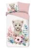Good Morning Bettwäsche-Set "Sama" in Weiß/ Rosa