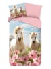 Good Morning Beddengoedset "Philou" rosé/wit